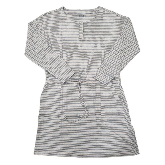 Haven Well Within Cotton Jersey Dress Striped Pockets Coastal Beachy Size L - Picture 2 of 12